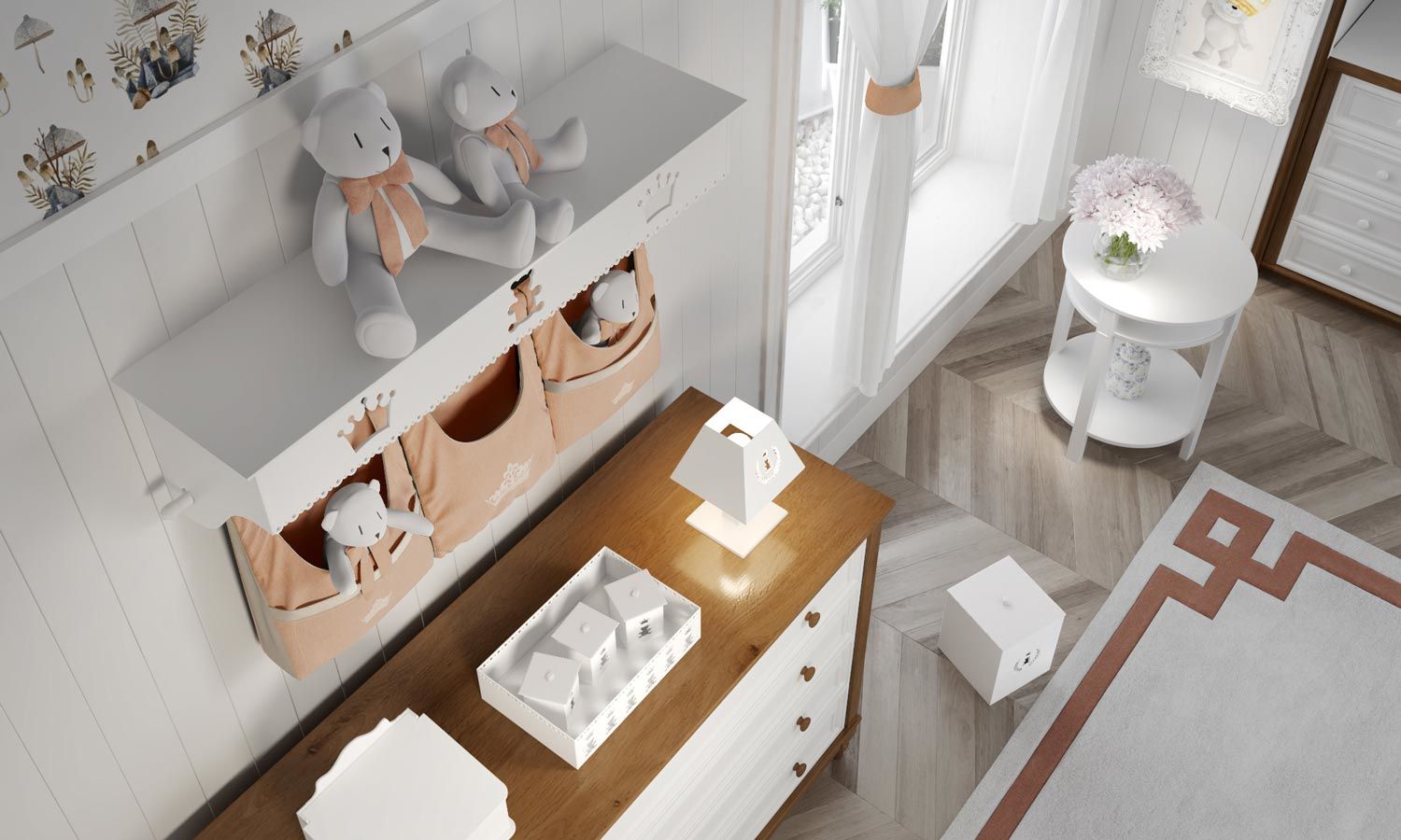 Porta Fraldas Varão Princesa Rosé Premium