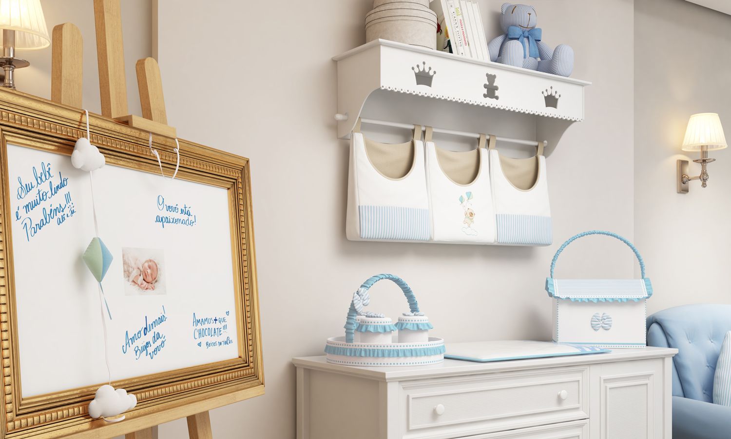 Porta Fraldas Varão Nino e a Pipa