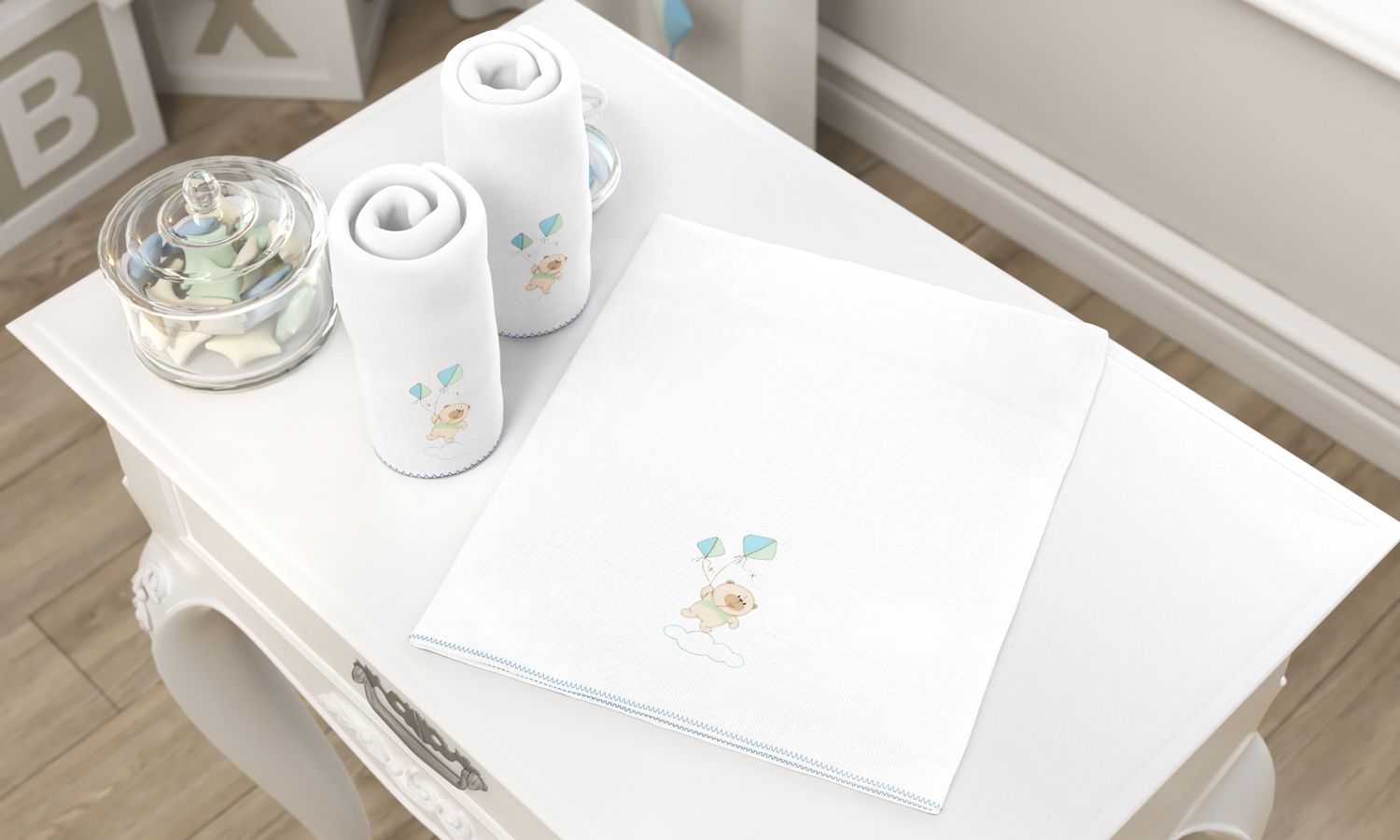 Jogo de Fraldas Ombro Nino e a Pipa com 3 — vista alternativa