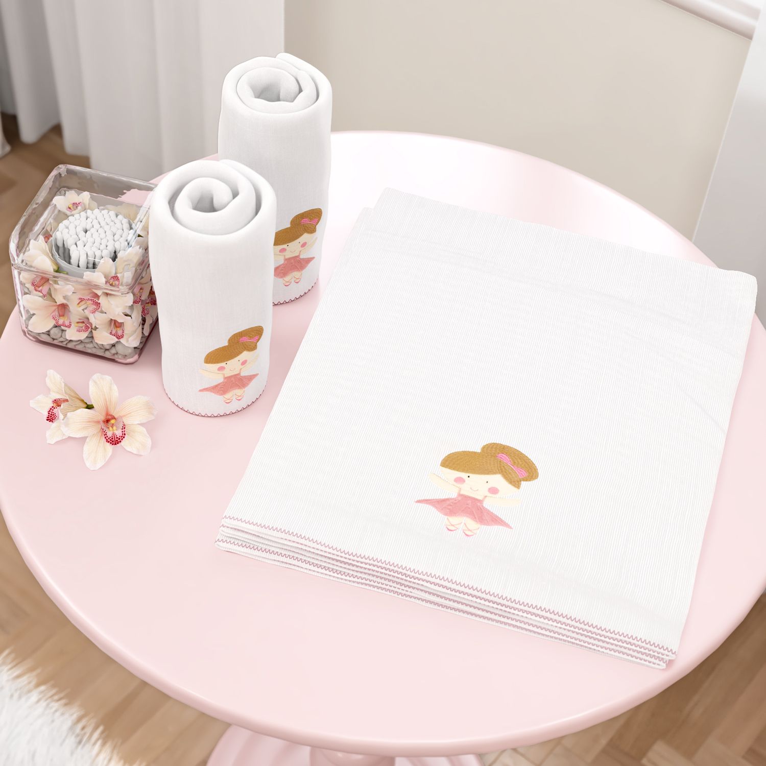 Jogo de Fraldas Ombro Pequena Bailarina com 5