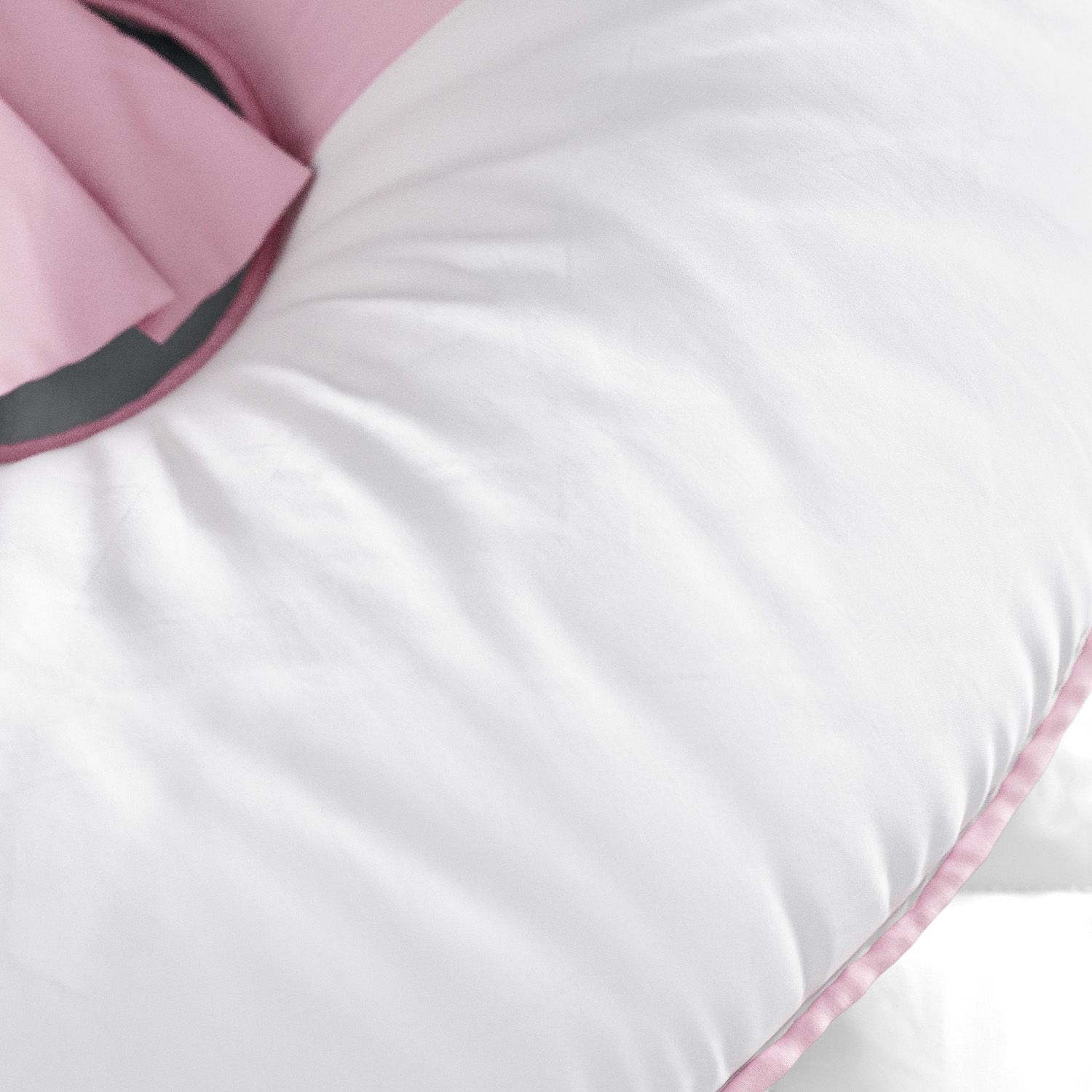 Almofada Amamentação Rosa e Branco