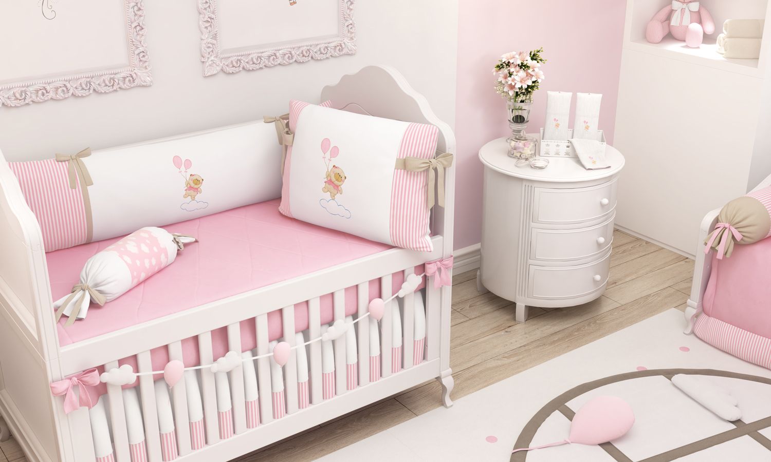 Kit Berço Ursinha Nina e o Balão