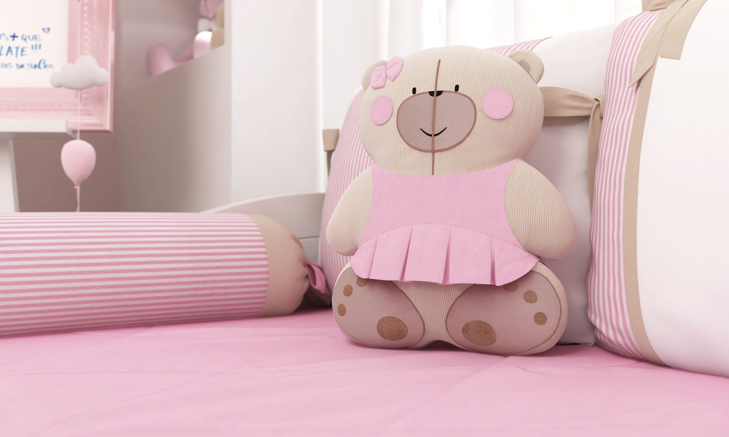 Almofada Ursa Nina e o Balão 40cm