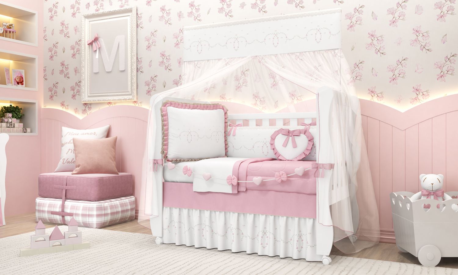 Kit Berço Alice Rosa