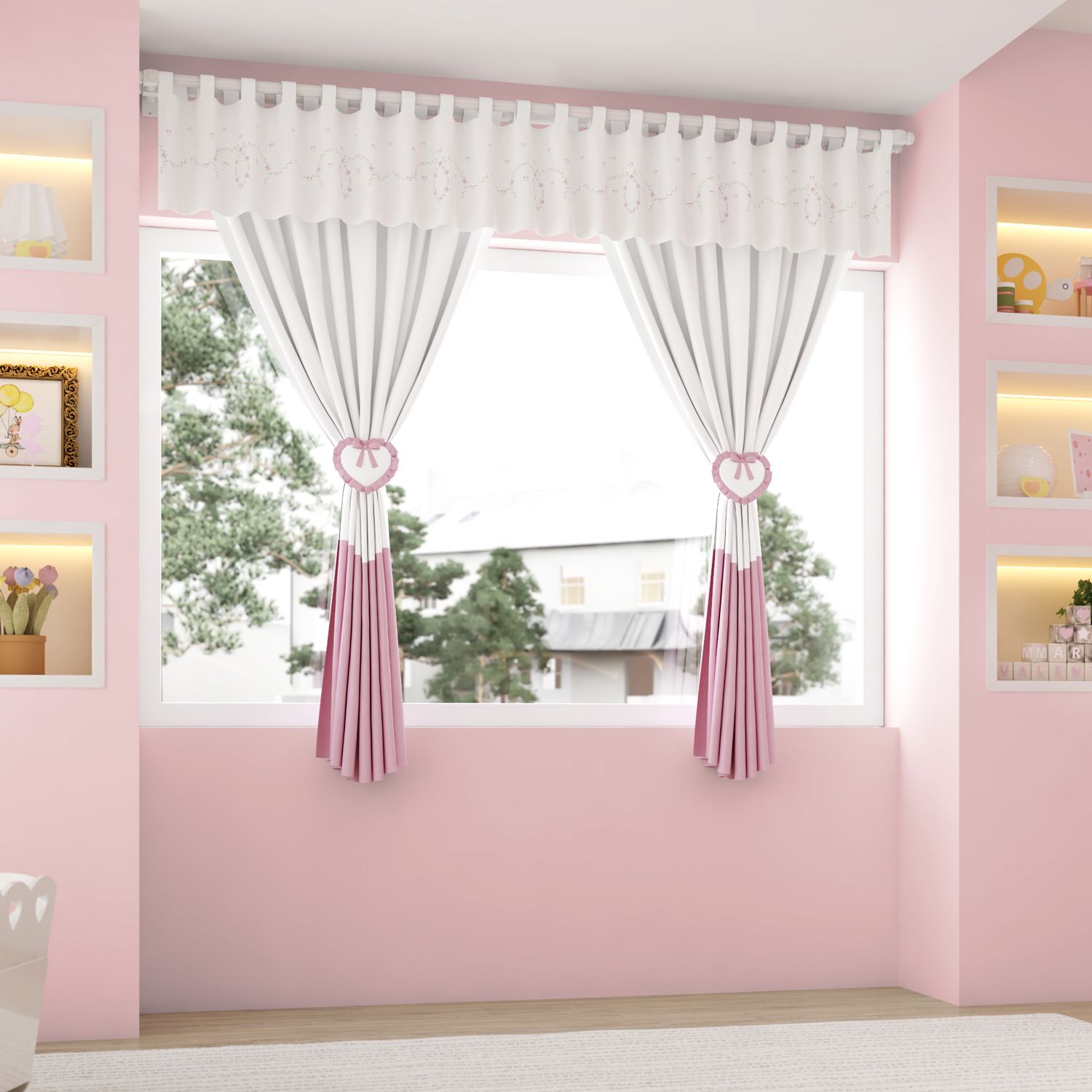 Cortina Alice Rosa 1,50m