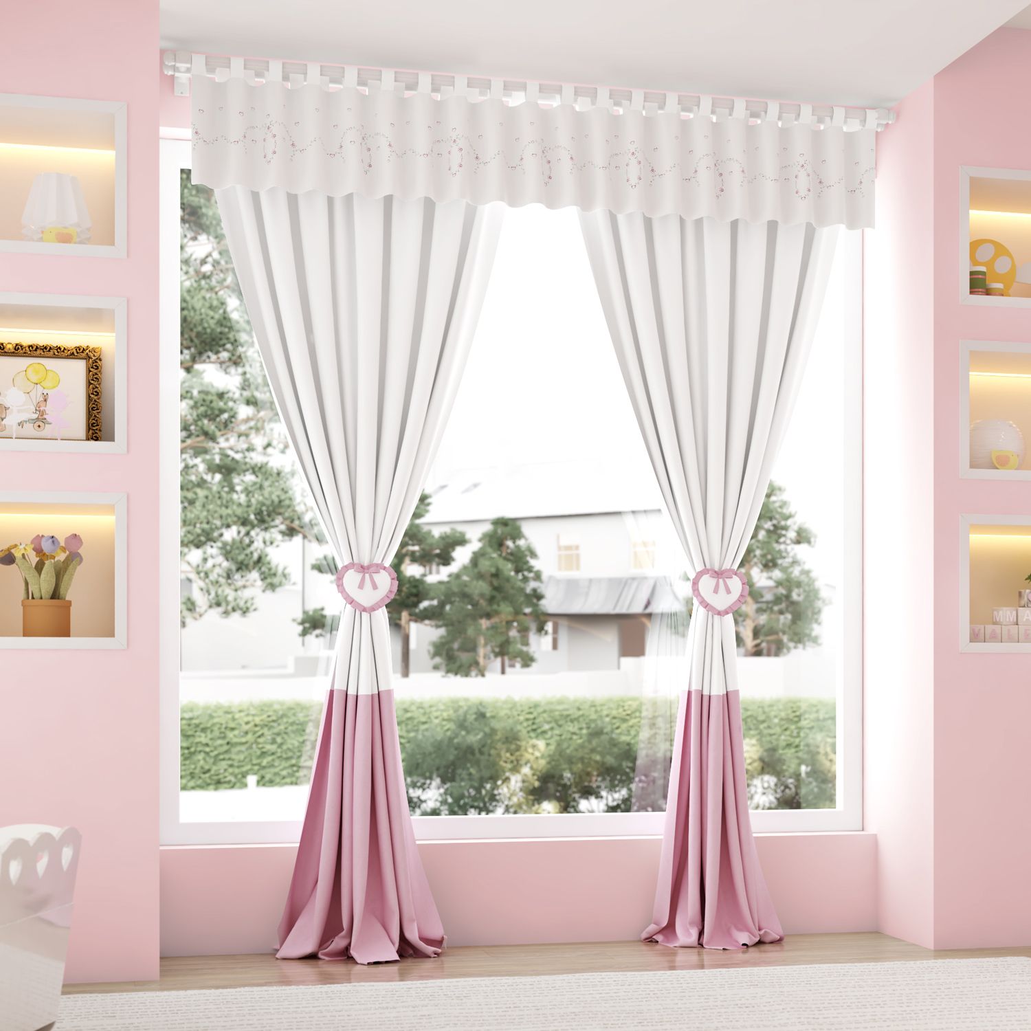 Cortina Alice Rosa 1,50m