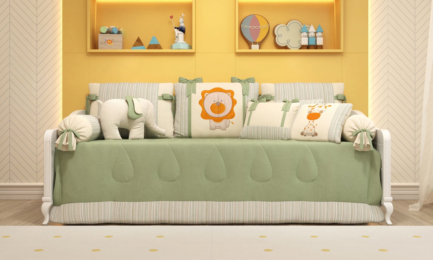 Kit Cama Babá Brincadeira na Selva