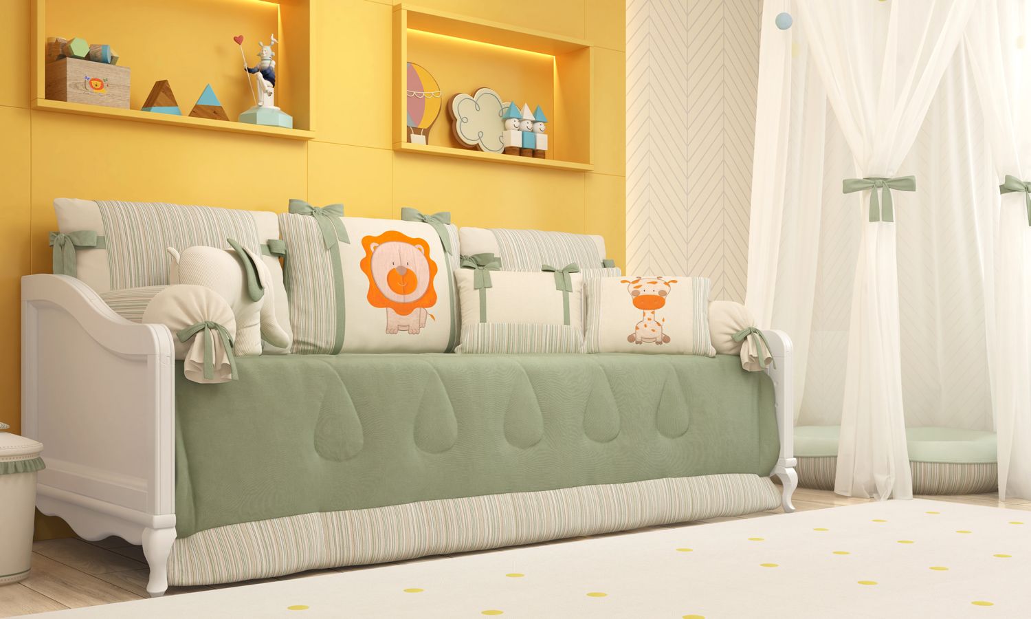 Kit Cama Babá Brincadeira na Selva