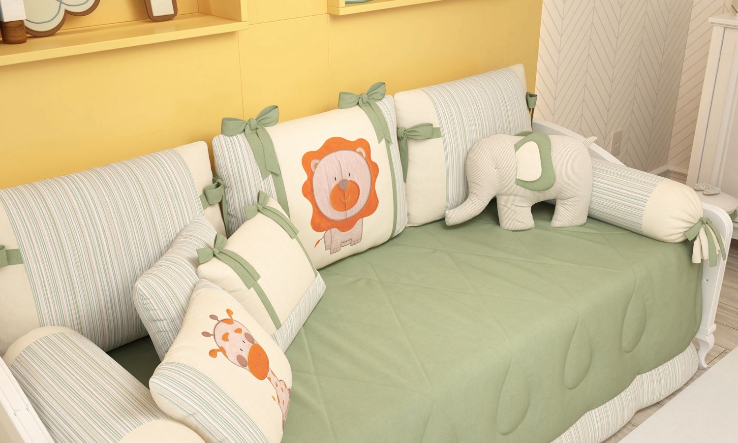 Kit Cama Babá Brincadeira na Selva