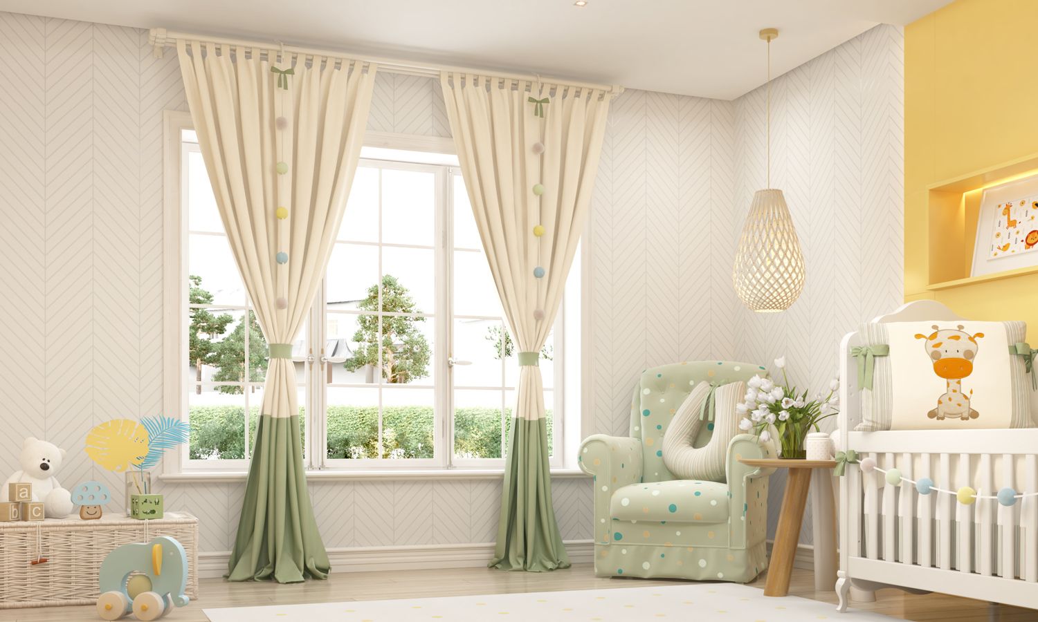 Cortina Brincadeira na Selva 1,50m