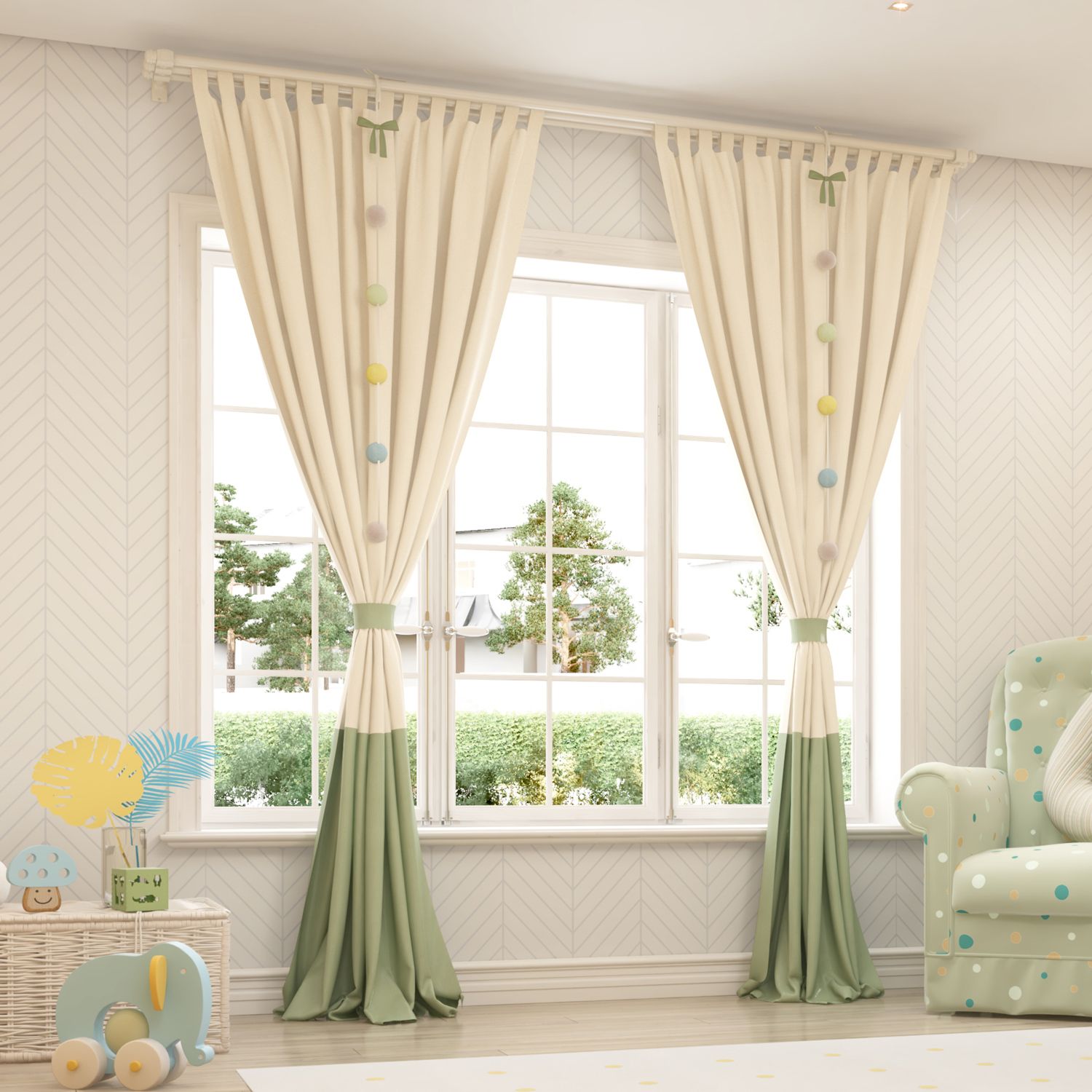 Cortina Brincadeira na Selva 1,50m