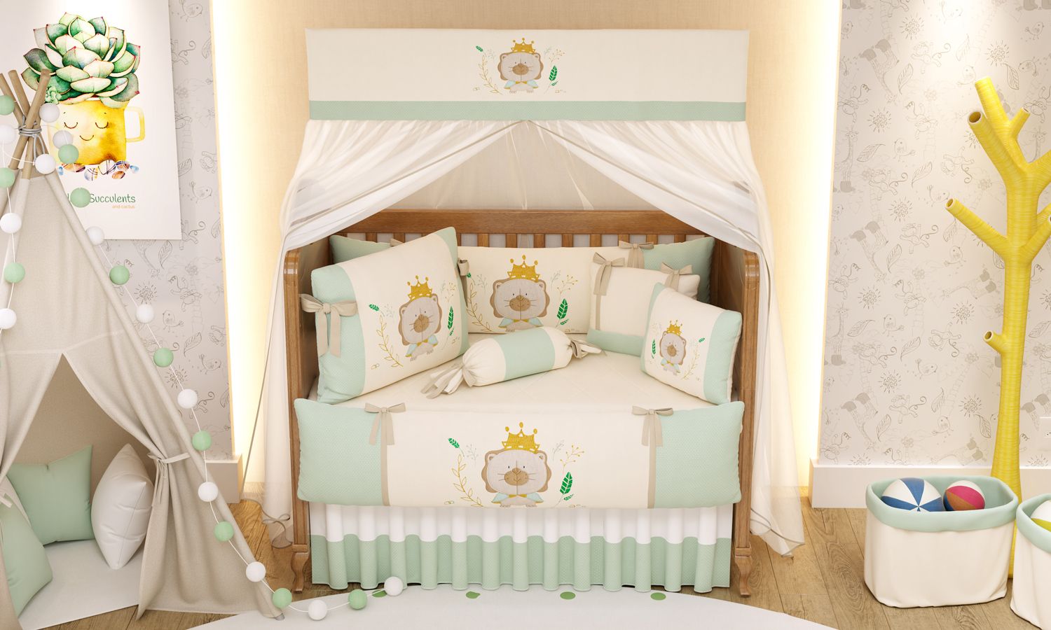 Kit Berço Reizinho da Floresta