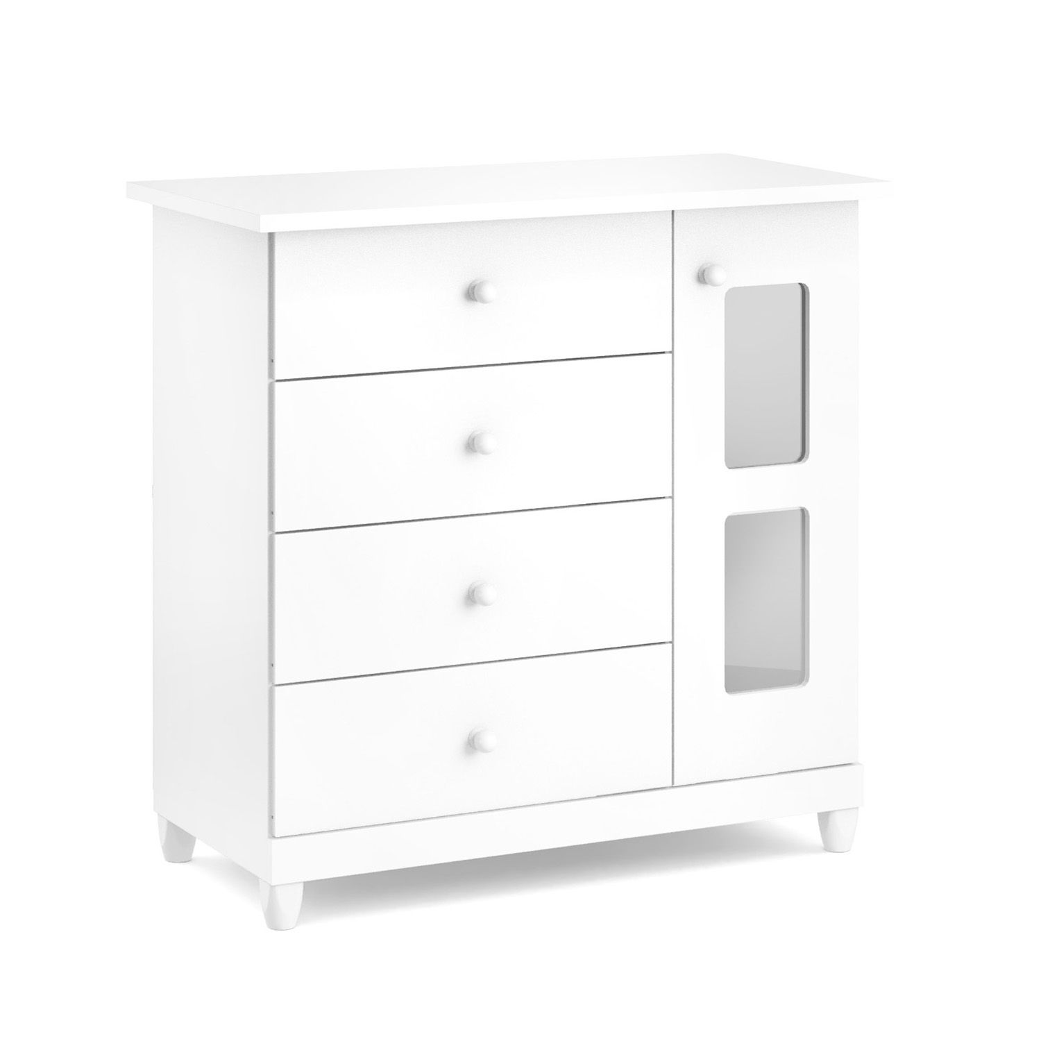 Cômoda Infantil Branco com Porta Mila