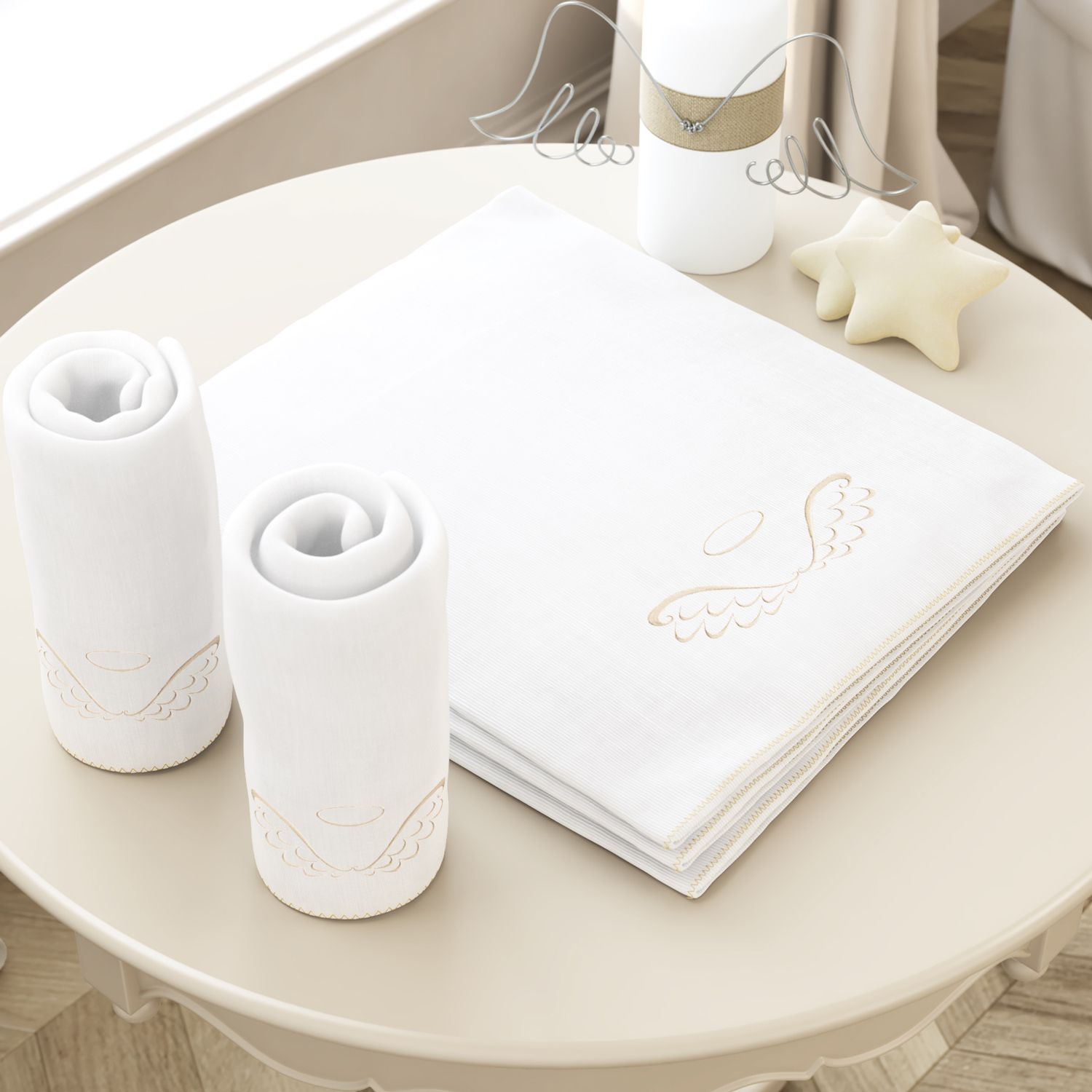 Jogo de Fraldas Ombro Anjo com 5