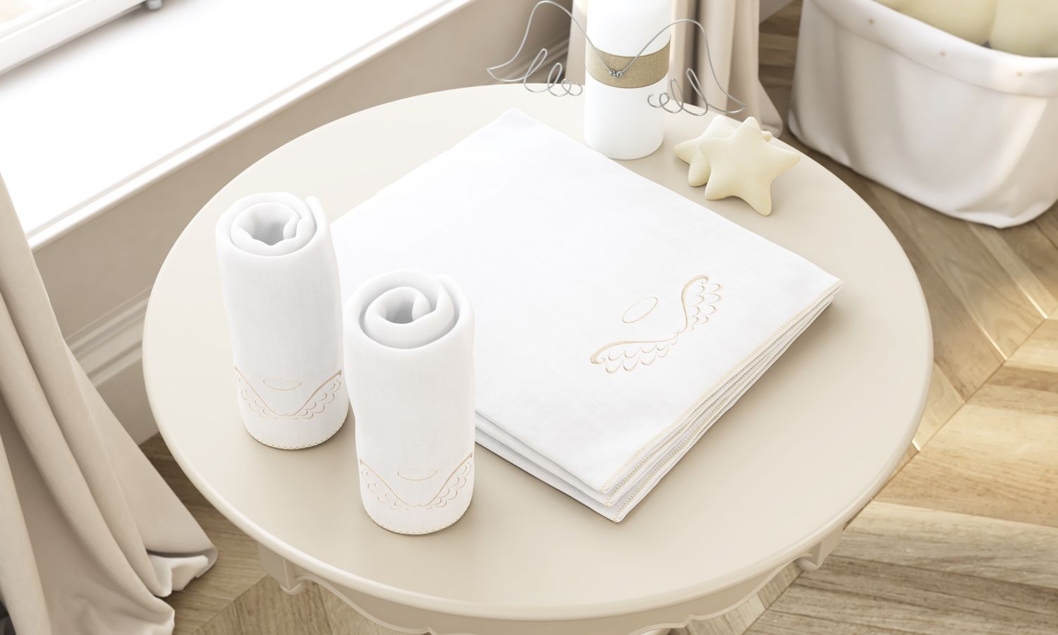 Jogo de Fraldas Ombro Anjo com 5