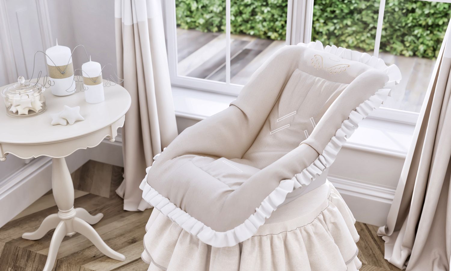 Capa de Bebê Conforto Anjo Bege