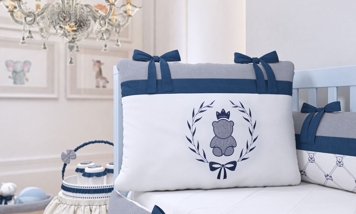 Kit Berço Ursinho Clássico Marinho — imagem 1 de 6