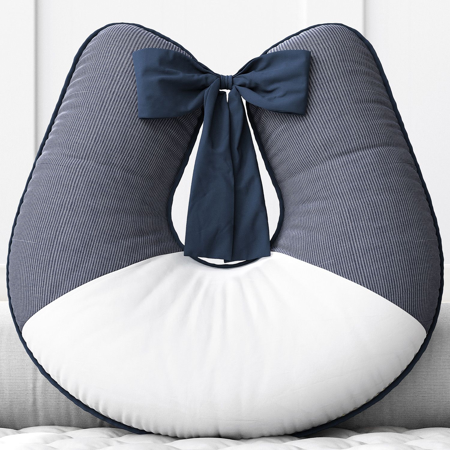 Almofada Amamentação Xadrez Vichy Marinho