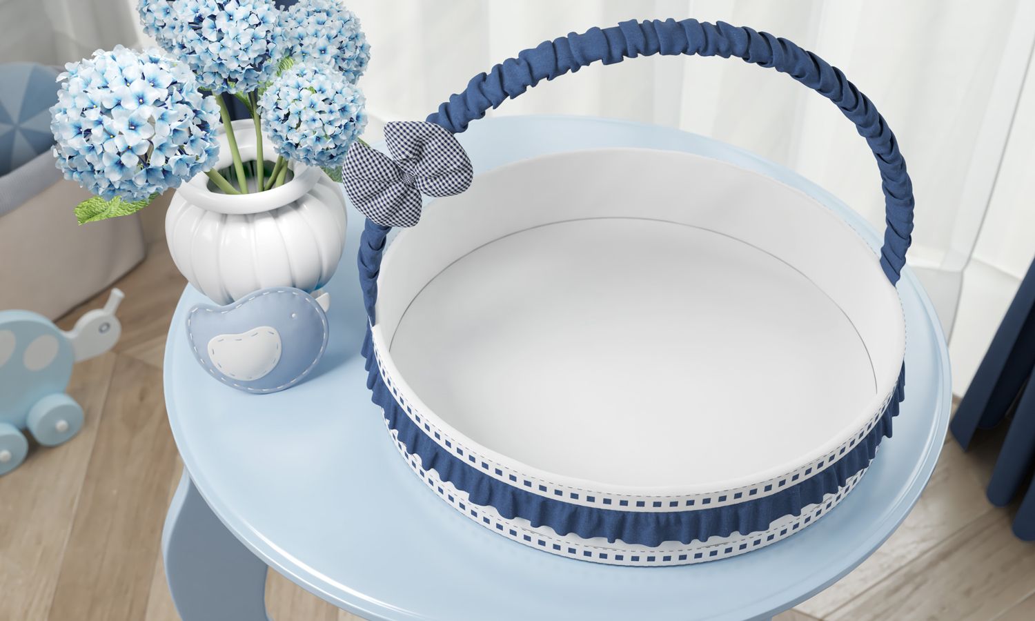 Cesta Ursinho Clássico Marinho