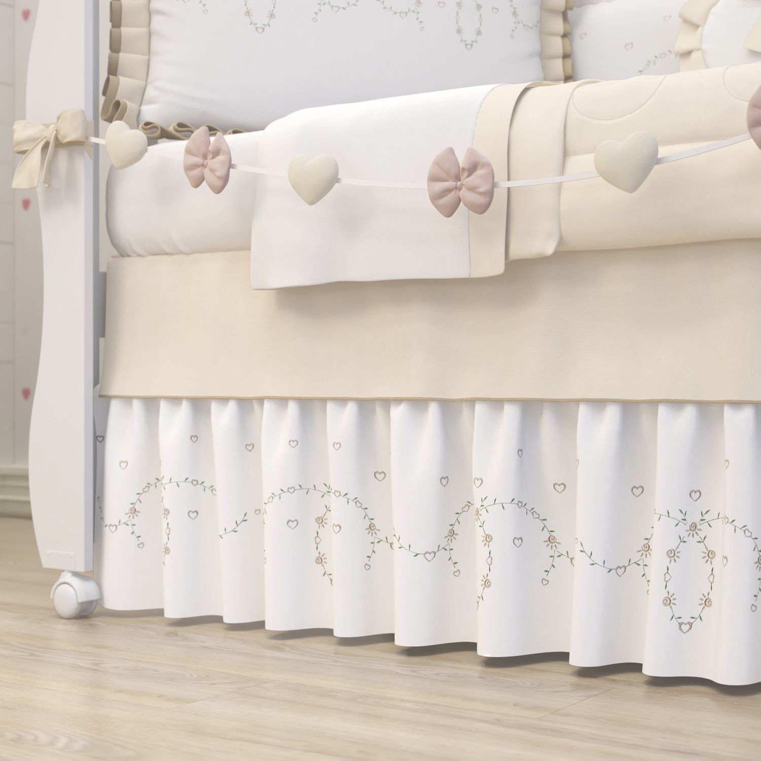 Varal de Berço Alice Rosa 1,30m