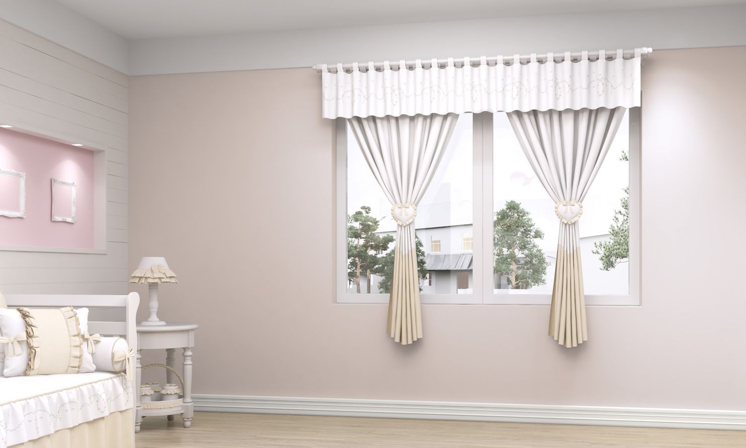 Cortina Alice Rosa 1,50m