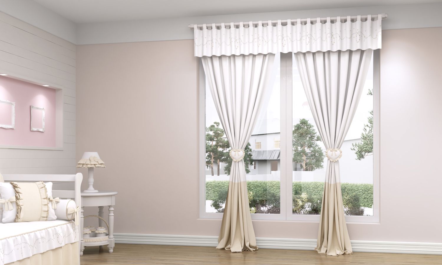 Cortina Alice Rosa 1,50m