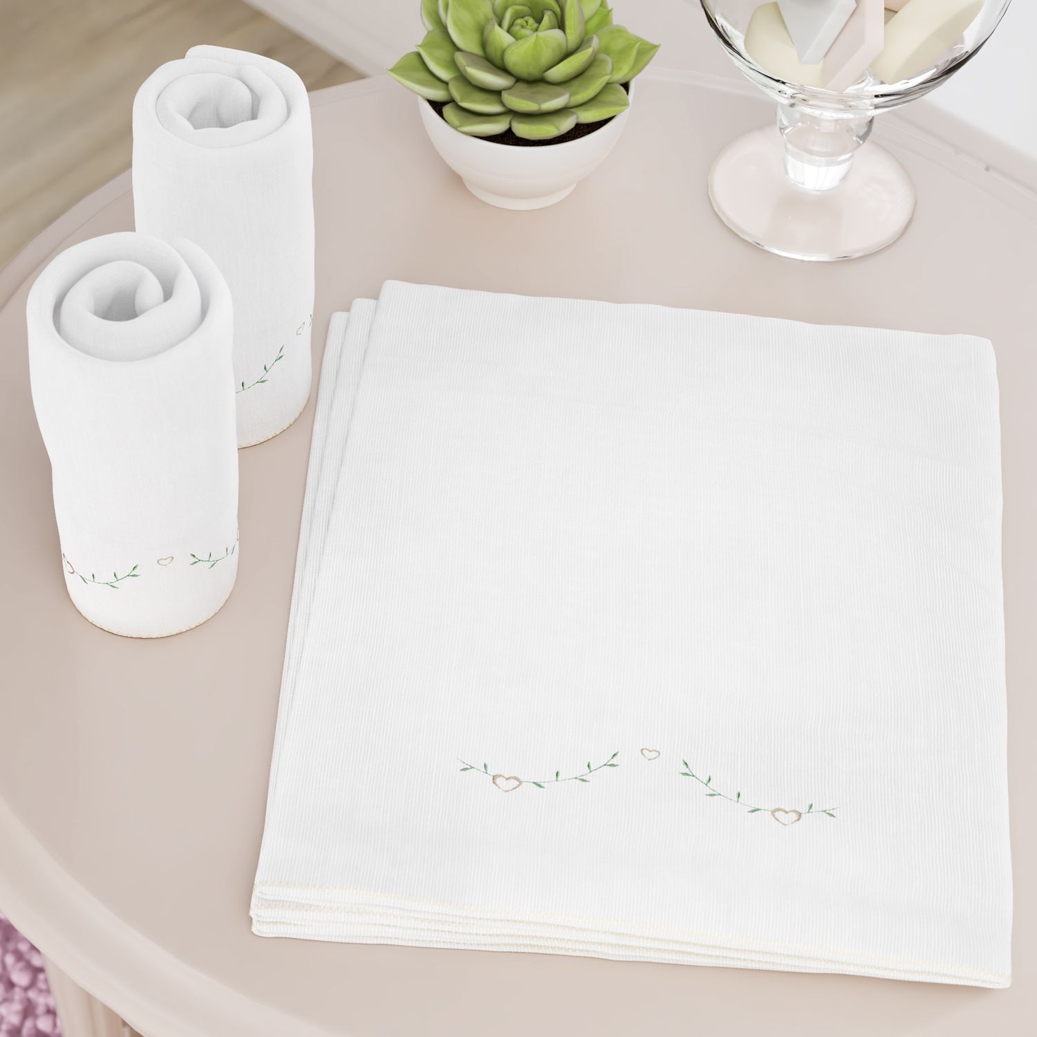 Jogo de Fraldas Ombro Alice Rosa com 5