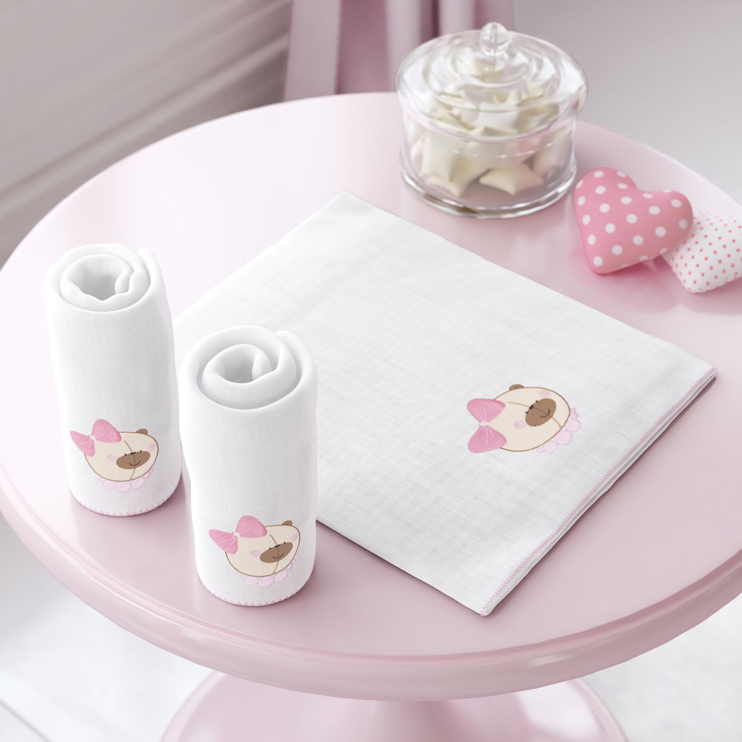 Jogo de Fraldas Ombro Nina Luxuosa com 3