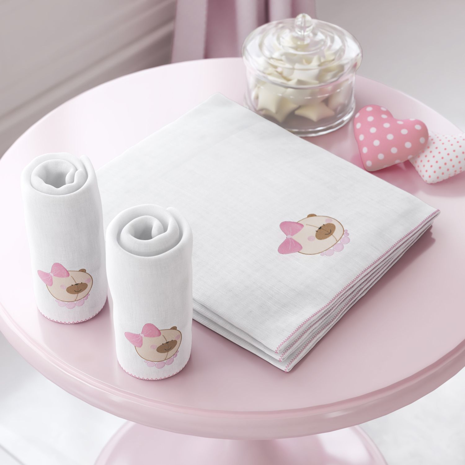 Jogo de Fraldas Ombro Nina Luxuosa com 5