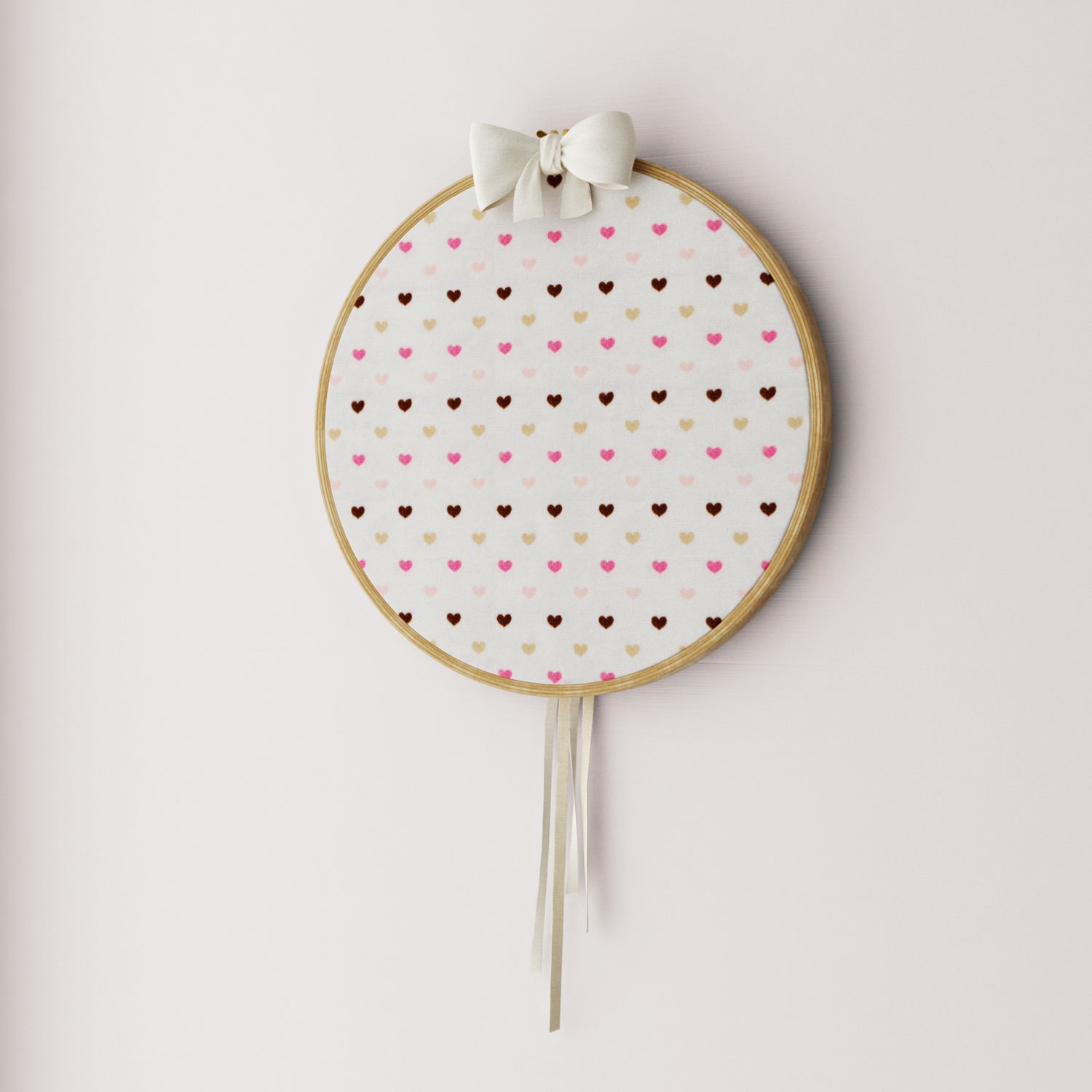 Quadro Bastidor Estampado Alice Bege