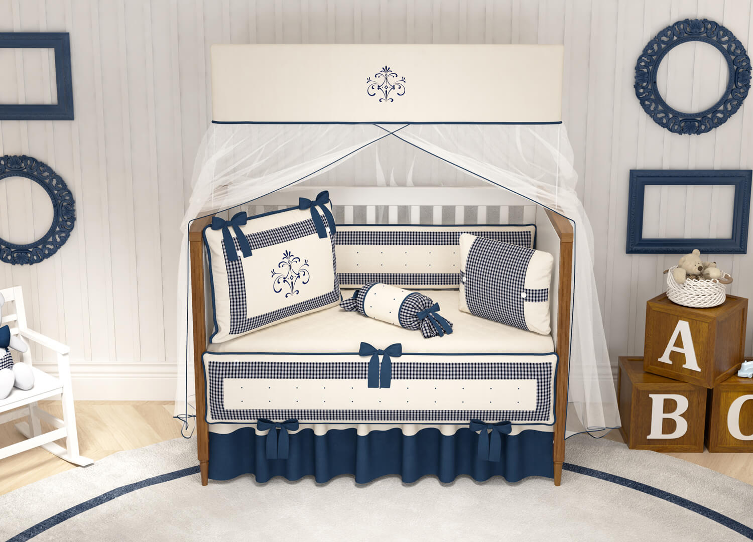 Kit Berço Petit Xadrez