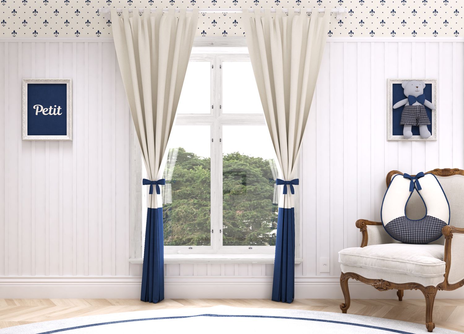 Cortina Petit Xadrez 1,50m