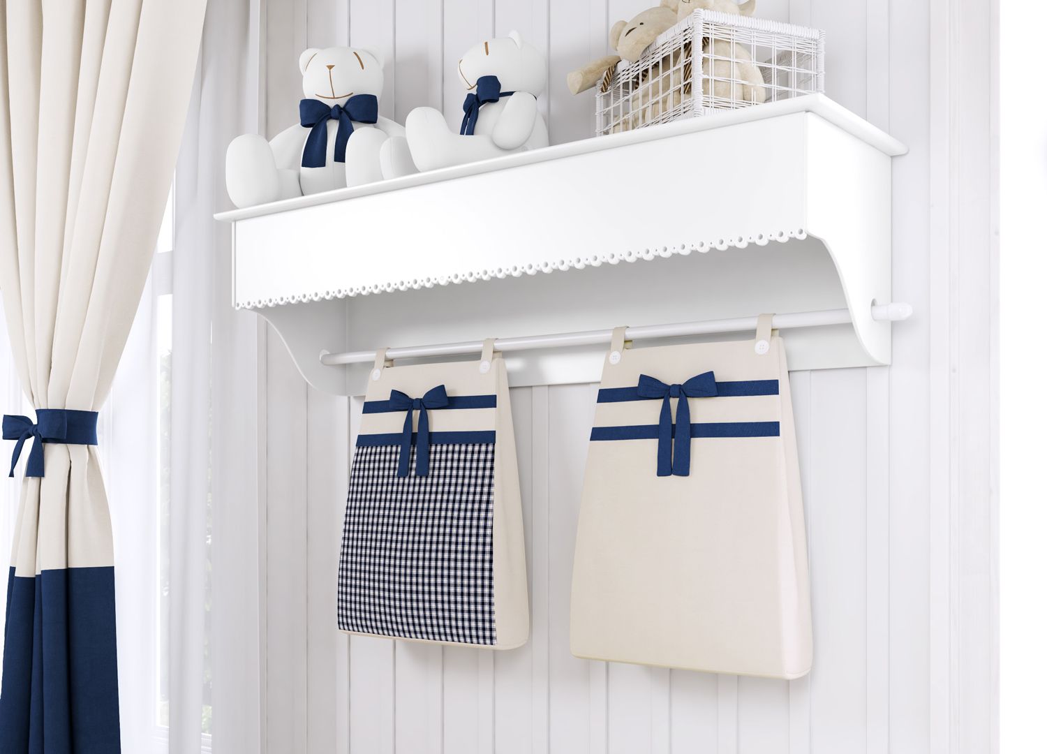 Porta Fraldas Varão Petit Xadrez