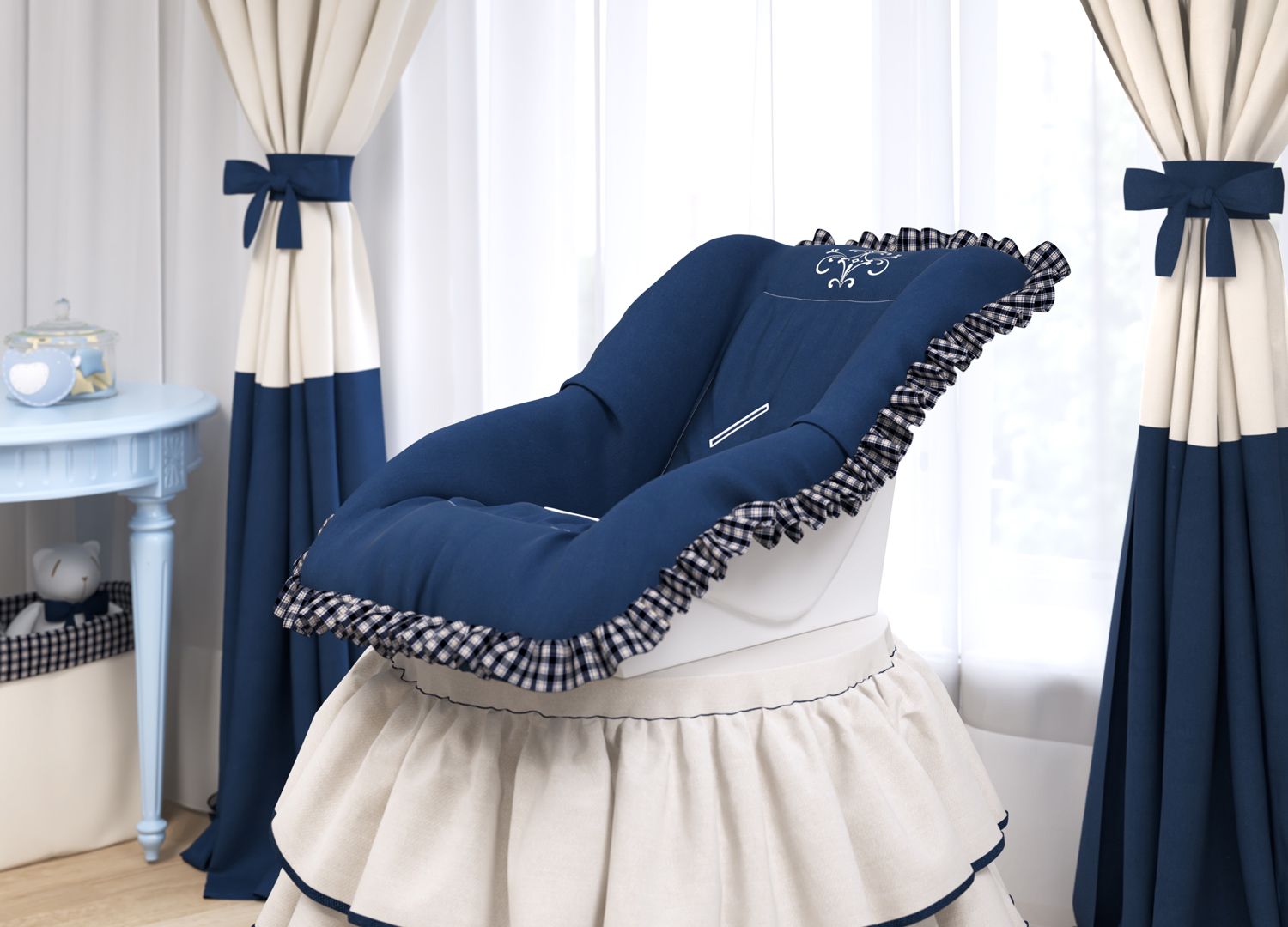 Capa de Bebê Conforto Petit Xadrez