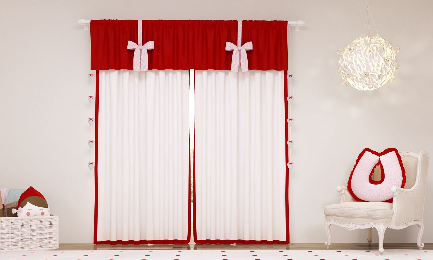 Cortina Chapeuzinho Vermelho 1,50m