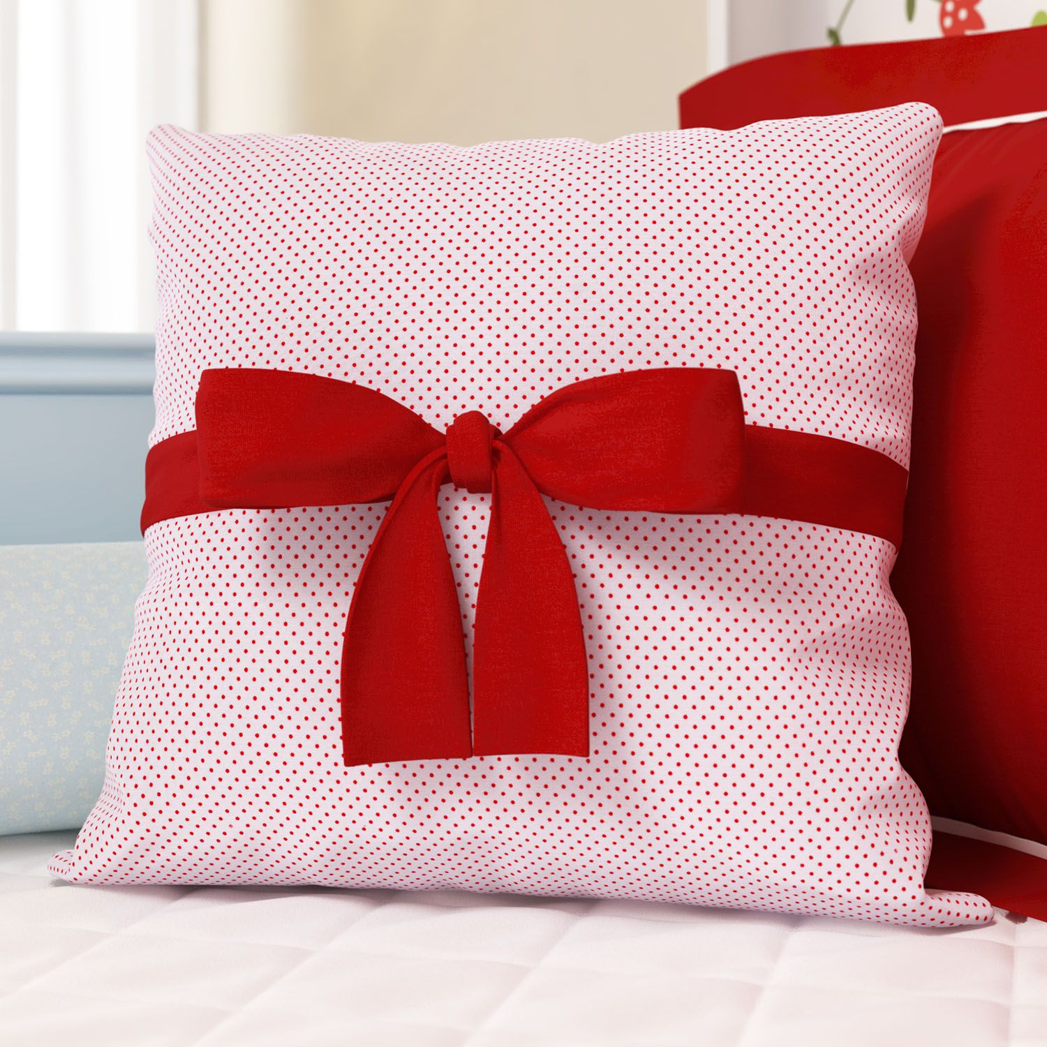 Almofada Laço Chapeuzinho Vermelho 38cm