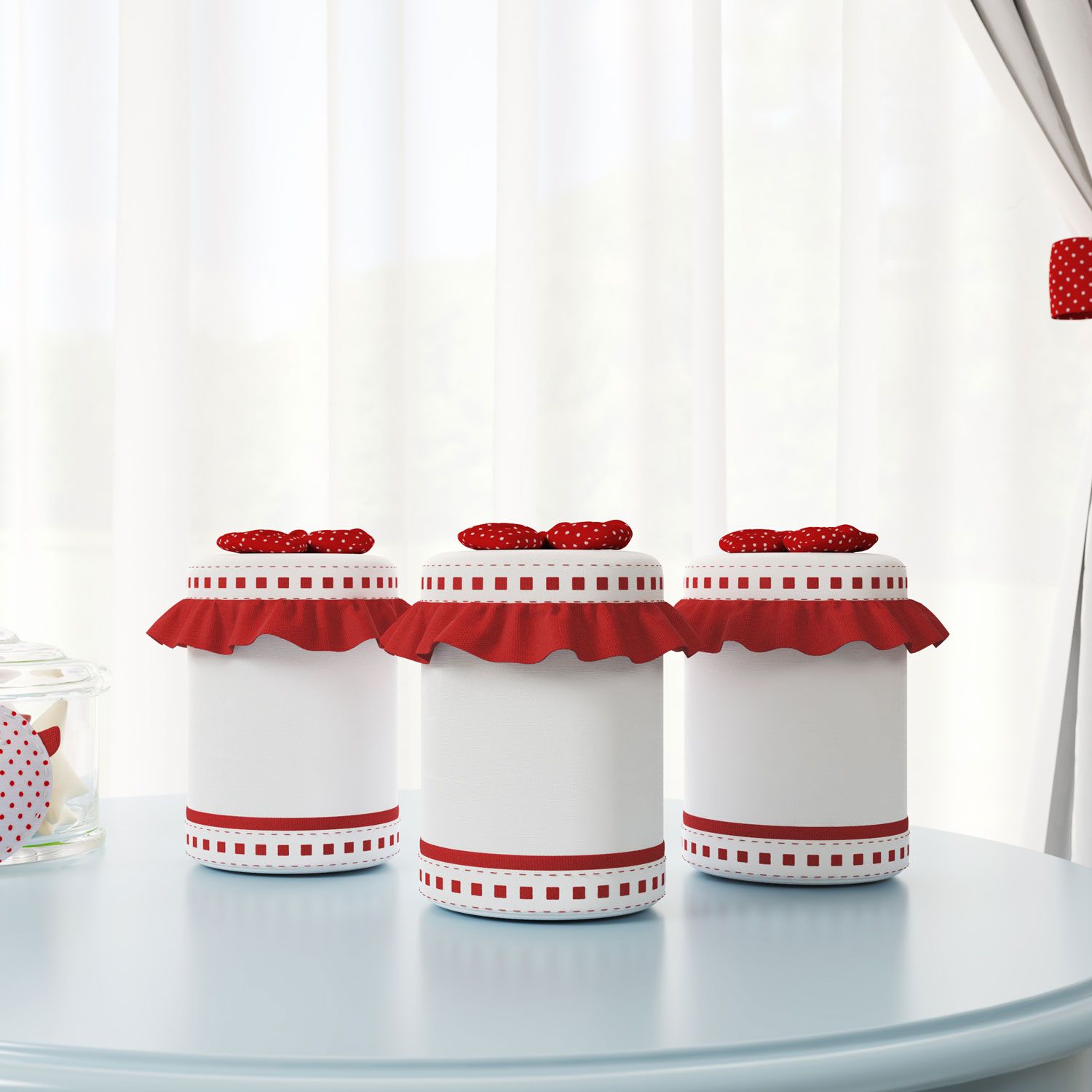 Jogo de Potes Chapeuzinho Vermelho