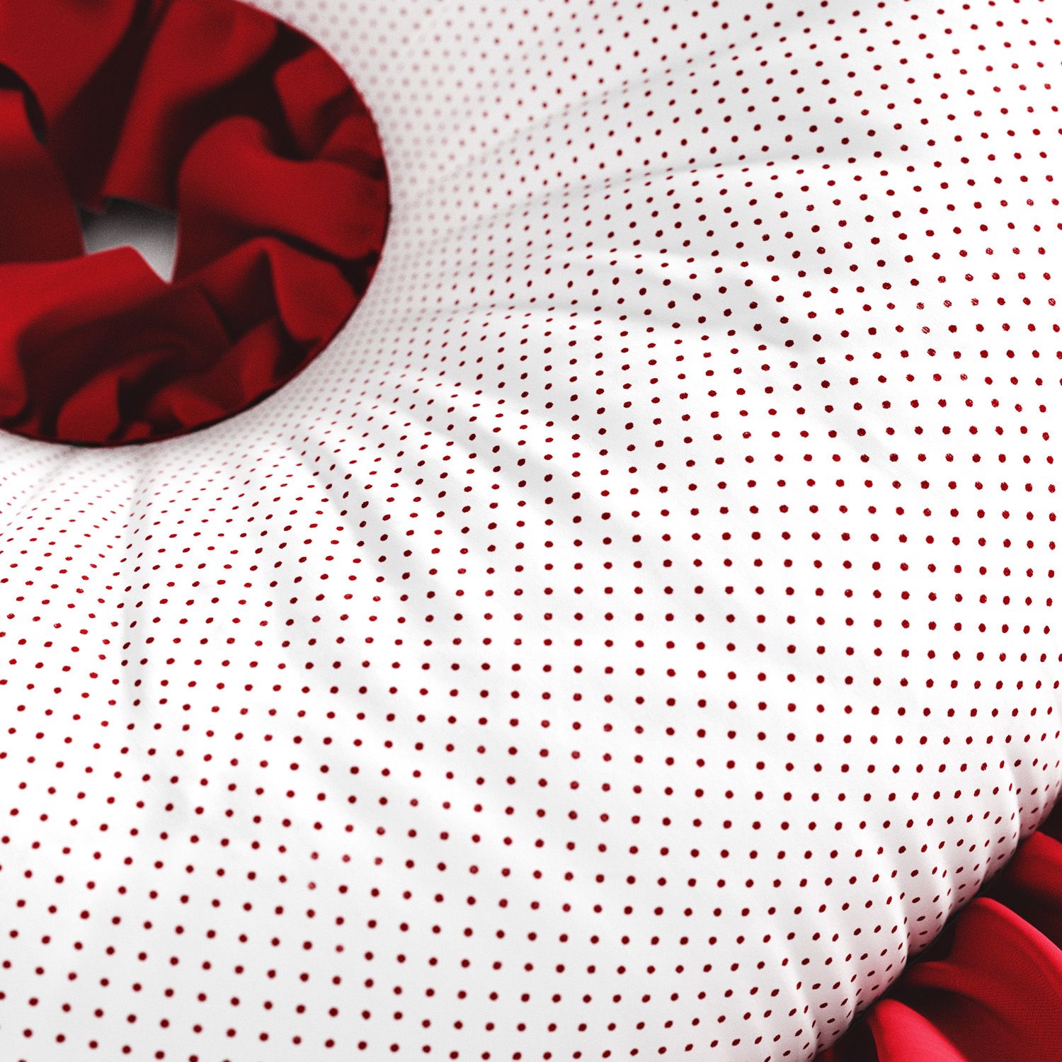 Almofada Amamentação Poá Pontinho Vermelho