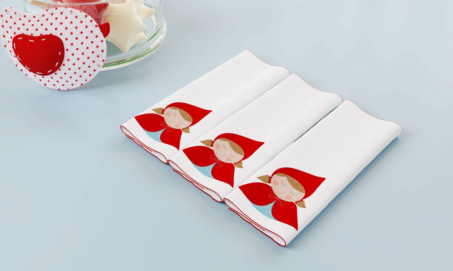 Jogo de Fraldas de Boca Malha Chapeuzinho Vermelho