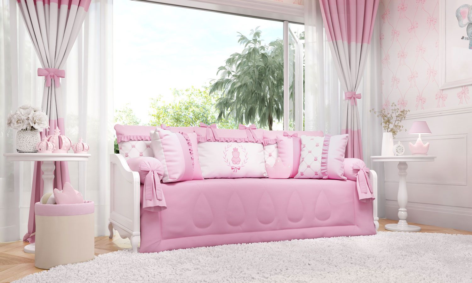 Kit Cama Babá Ursinho Clássico Marinho