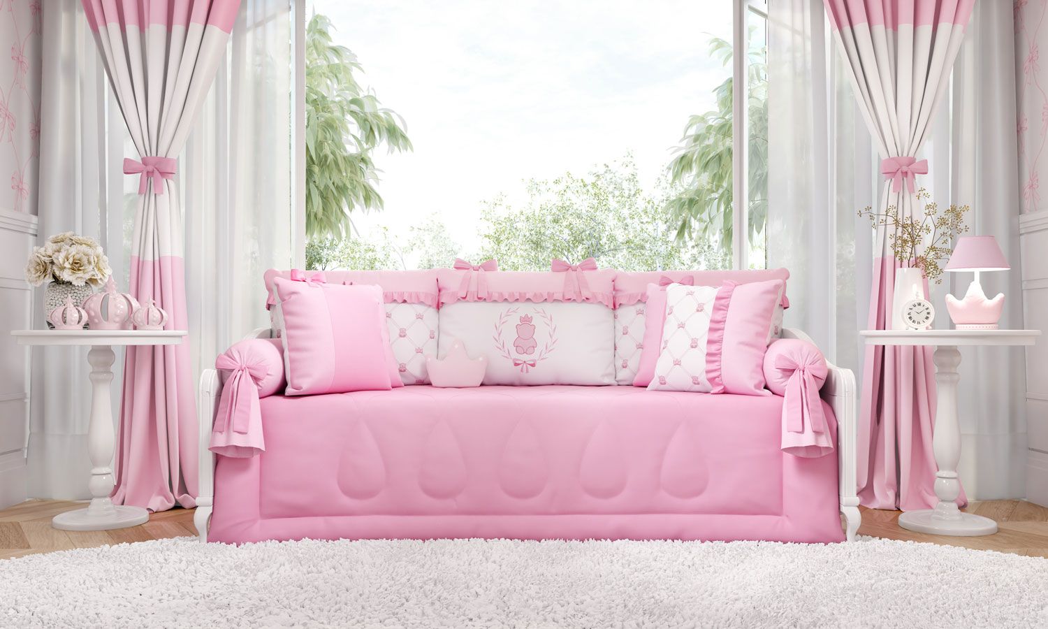 Kit Cama Babá Ursinho Clássico Marinho