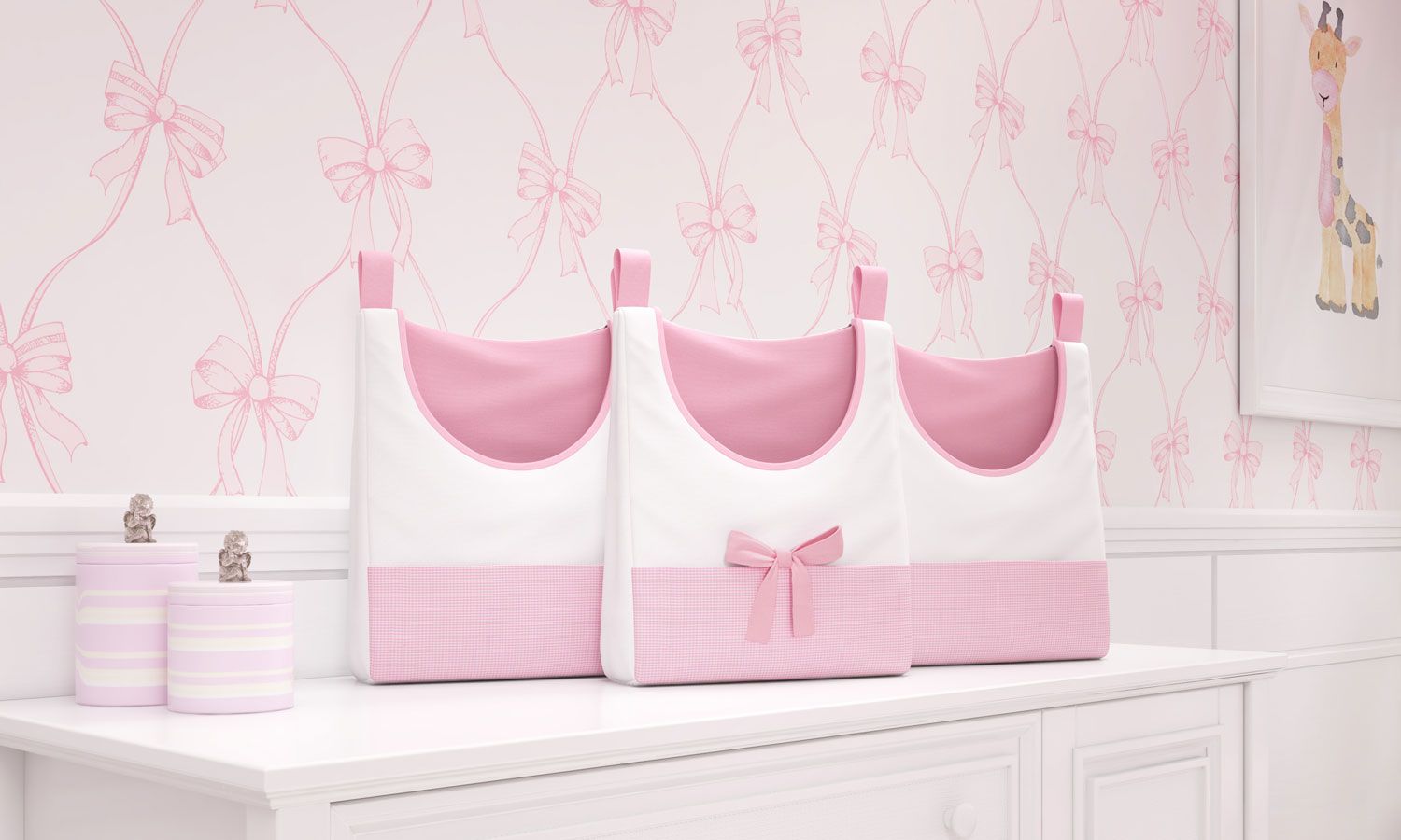 Porta Fraldas Varão Ursinho Clássico Marinho