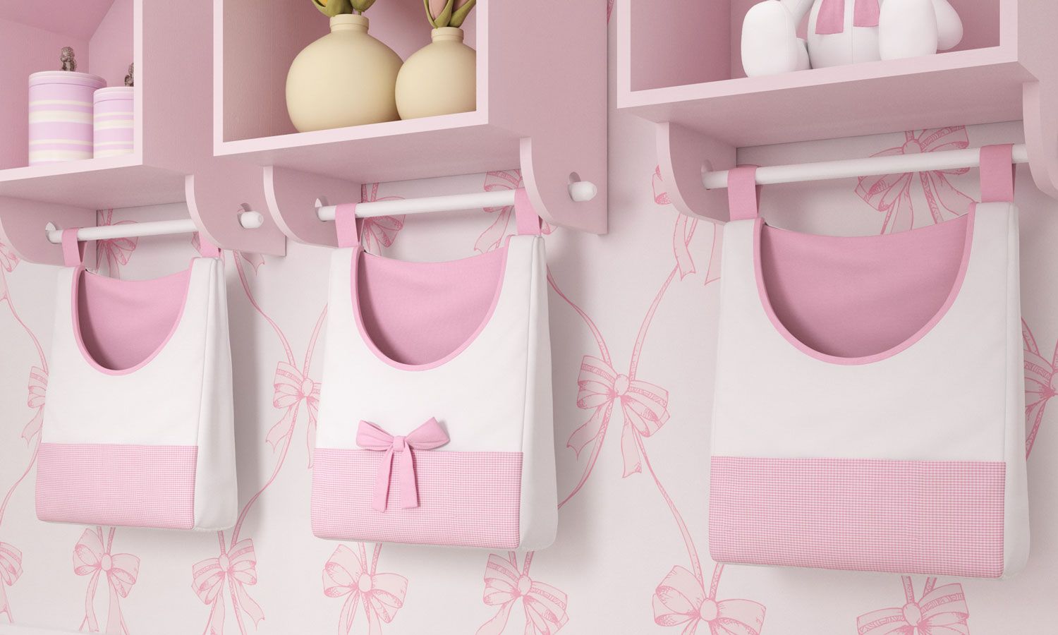 Porta Fraldas Varão Ursinho Clássico Marinho