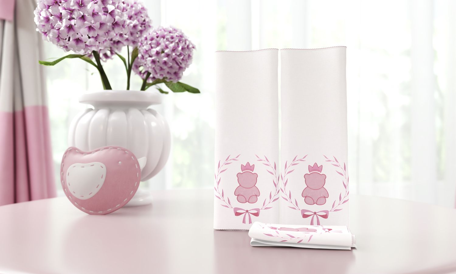 Jogo de Fraldas de Boca Malha Ursinho Clássico Marinho