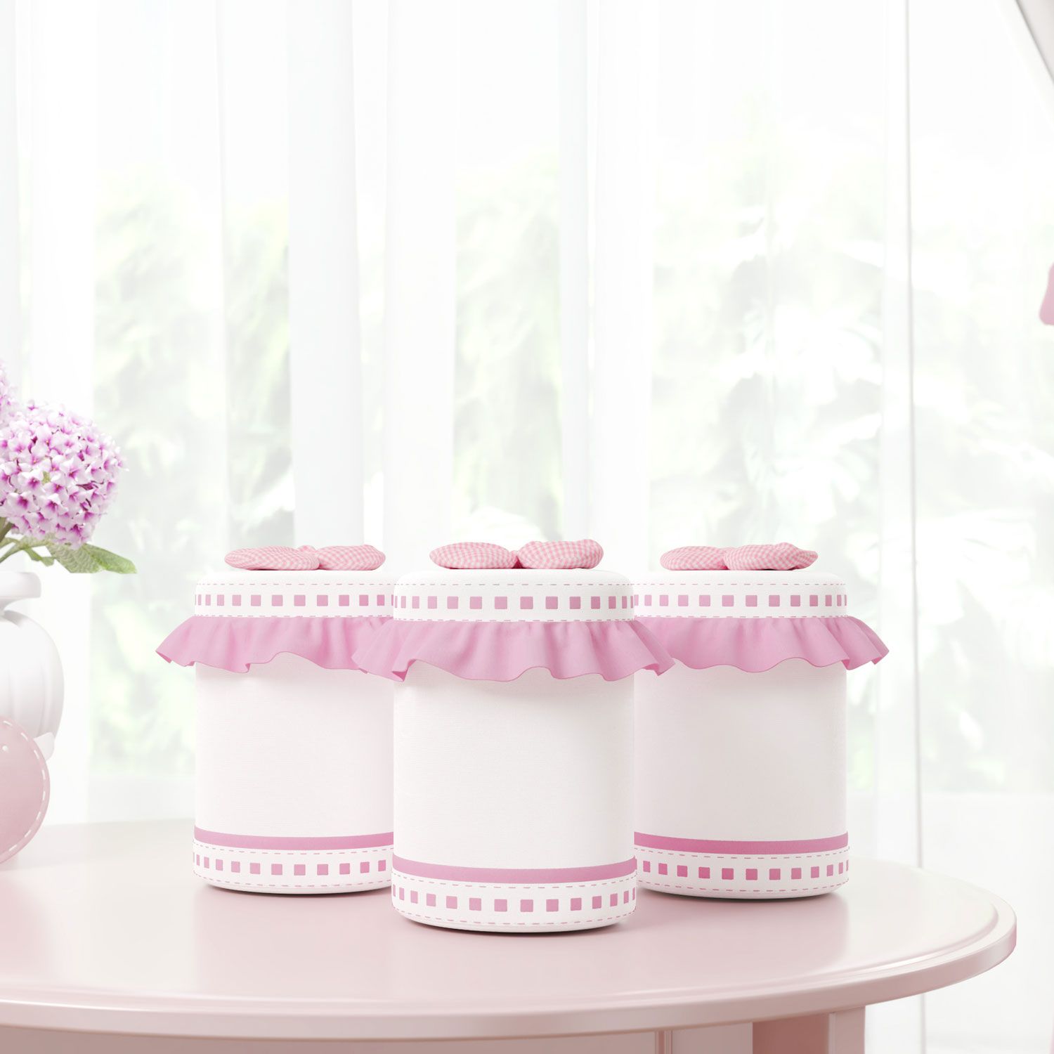 Jogo de Potes Ursinho Clássico Marinho