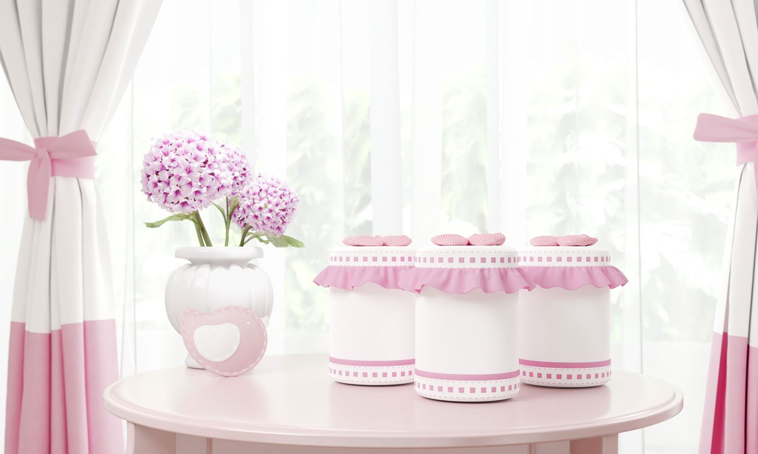 Jogo de Potes Ursinho Clássico Marinho