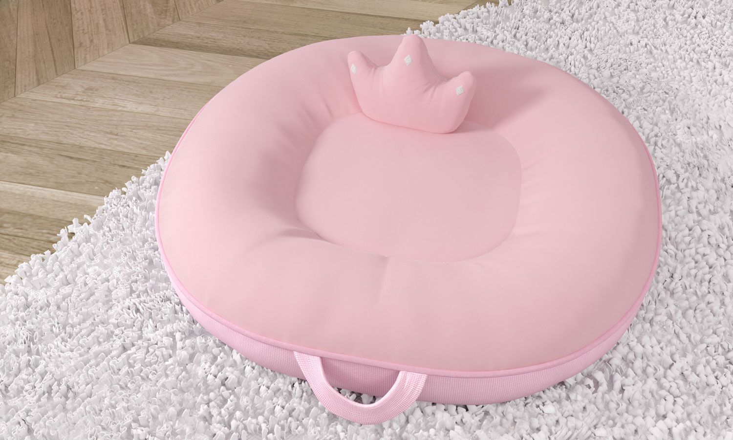 Ninho Xadrez Vichy Azul Marinho 75cm