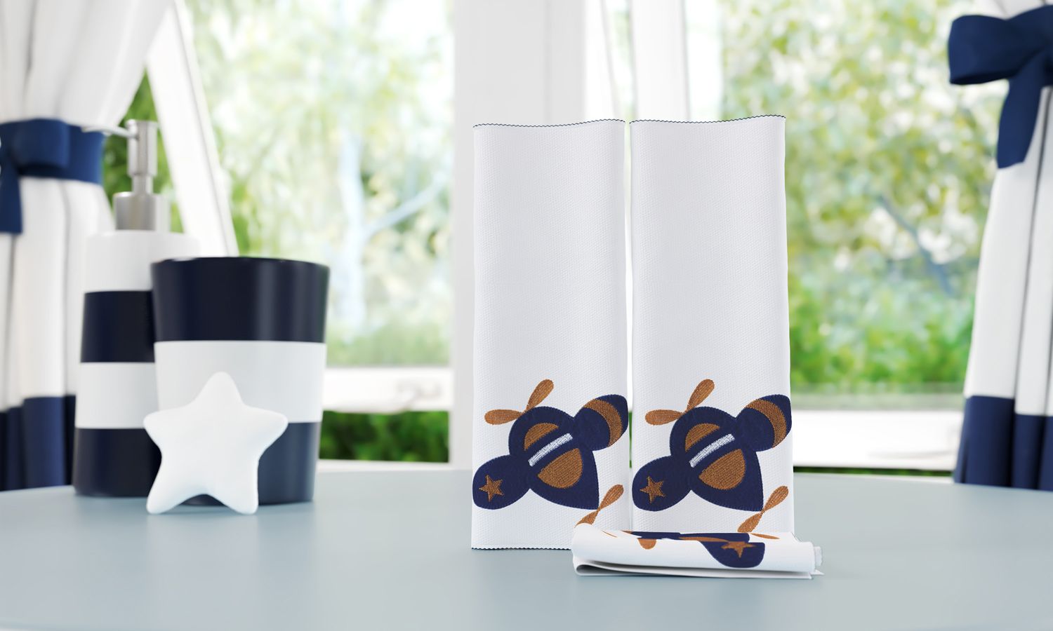 Jogo de Fraldas de Boca Malha Urso Aviador