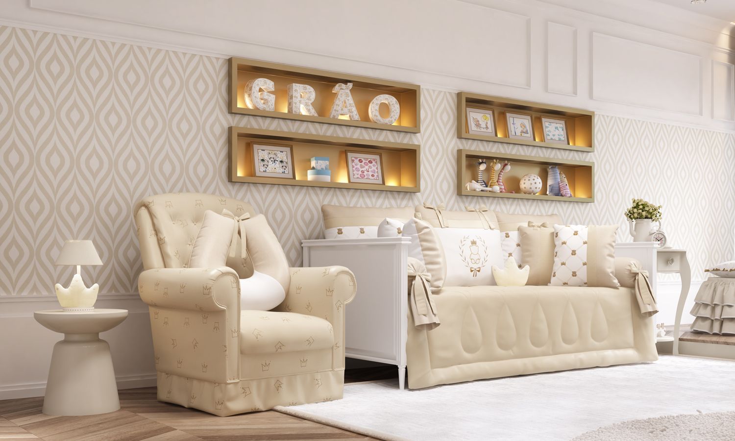 Kit Cama Babá Ursinho Clássico Marinho