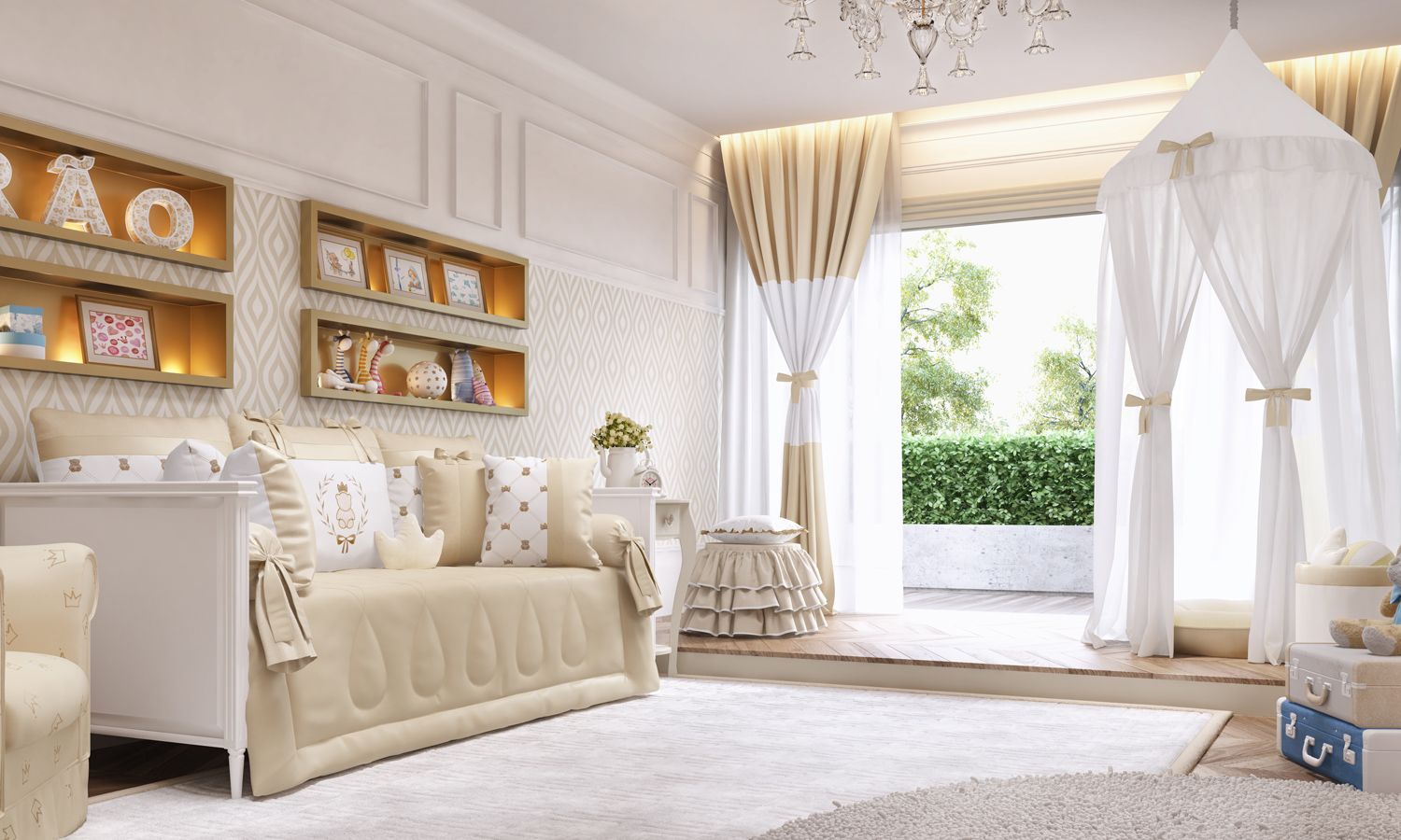 Kit Cama Babá Ursinho Clássico Marinho